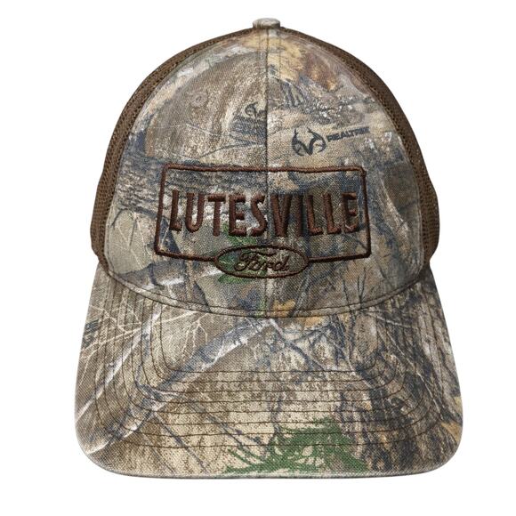 Lutesville Ford Snapback Trucker Hat Multicolor One Size Mesh Back Camo - Picture 1 of 9